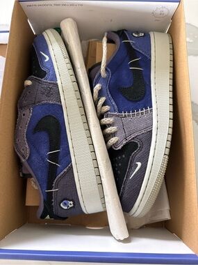 RARE Air Jordan 1 Retro Low OG Regency Purple Vapor Green 6.5Y/Women’s 8 NWT